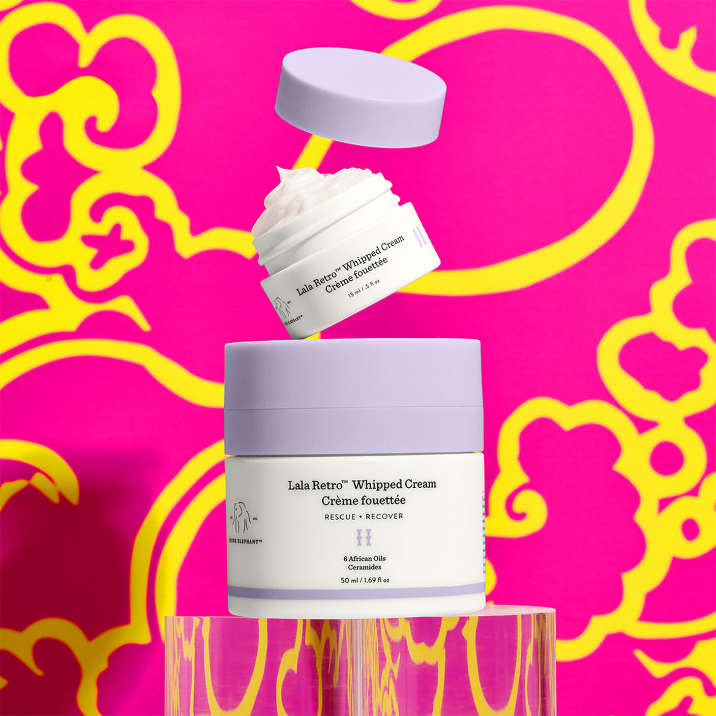 Drunk Elephant Lala Retro Whipped Cream - Ceramide Moisturizer - Clean Clinical Skincare - Cruelty-Free - Dermatologist-Tested - Free of Essential Oils, Silicones, and Fragrance