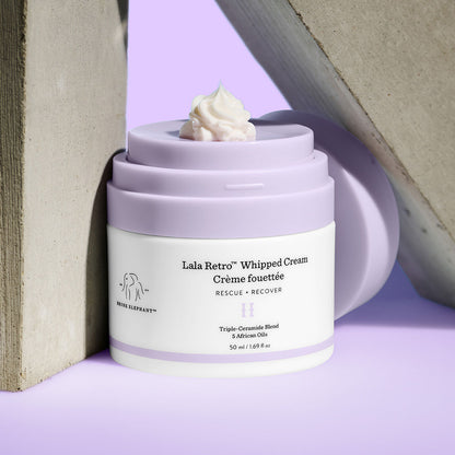 Drunk Elephant Lala Retro Whipped Cream - Ceramide Moisturizer - Clean Clinical Skincare - Cruelty-Free - Dermatologist-Tested - Free of Essential Oils, Silicones, and Fragrance
