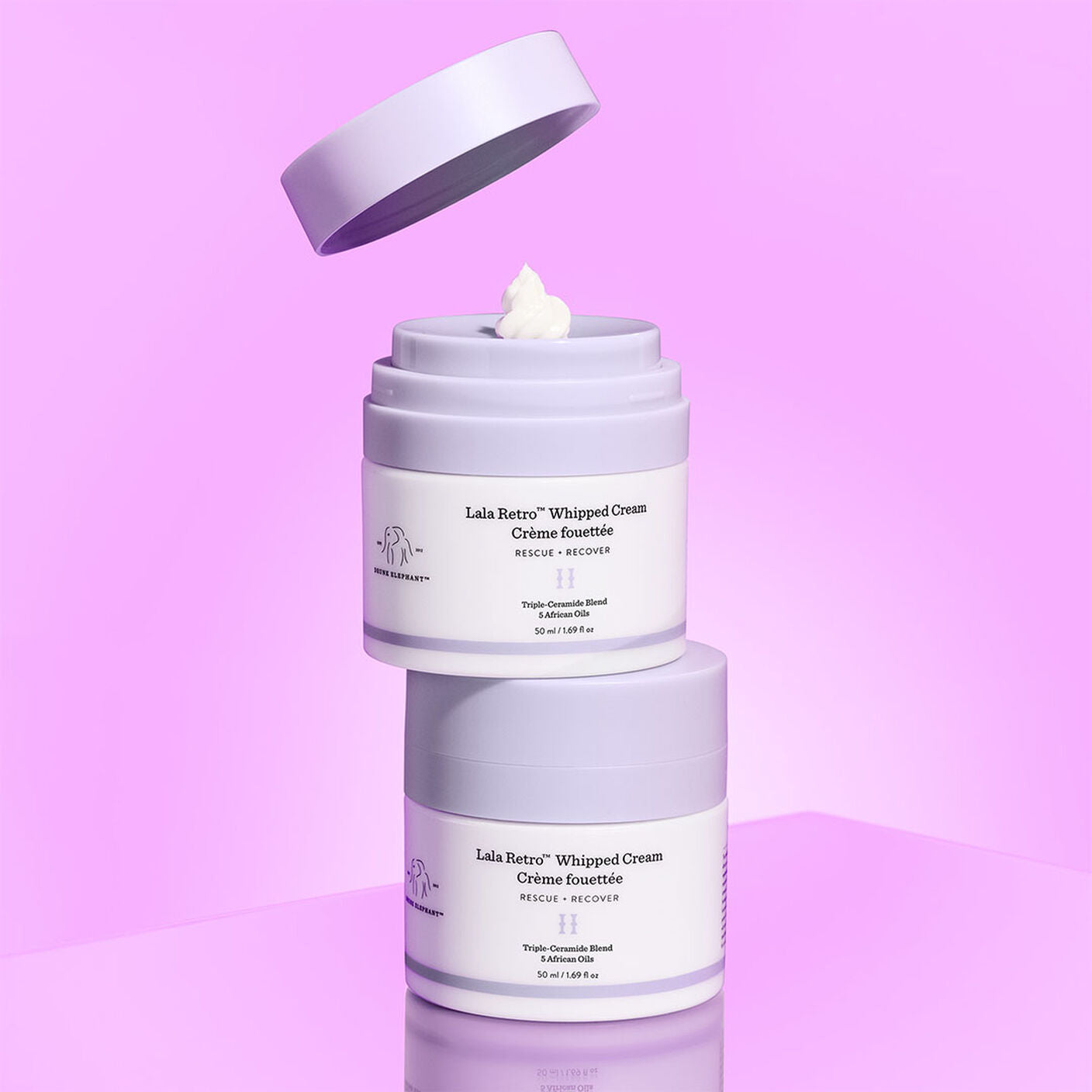 Drunk Elephant Lala Retro Whipped Cream - Ceramide Moisturizer - Clean Clinical Skincare - Cruelty-Free - Dermatologist-Tested - Free of Essential Oils, Silicones, and Fragrance